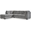 image:imageSignature Design by Ashley Sleeper Sectional Sofa with Chaise BlueGrey