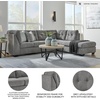 image:imageSignature Design by Ashley Sleeper Sectional Sofa with Chaise BlueGrey