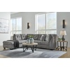 image:imageSignature Design by Ashley Sleeper Sectional Sofa with Chaise BlueGrey