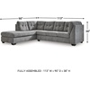 image:imageSignature Design by Ashley Sleeper Sectional Sofa with Chaise BlueGrey