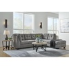 image:imageSignature Design by Ashley Sleeper Sectional Sofa with Chaise BlueGrey