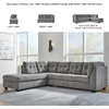 image:imageSignature Design by Ashley Sleeper Sectional Sofa with Chaise BlueGrey