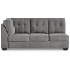image:imageSignature Design by Ashley Sleeper Sectional Sofa with Chaise BlueGrey