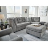 image:imageSignature Design by Ashley Sleeper Sectional Sofa with Chaise BlueGrey