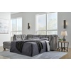 image:imageSignature Design by Ashley Sleeper Sectional Sofa with Chaise BlueGrey