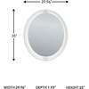 image:imageSignature Design by Ashley Trindura Oval Bedroom Mirror Matte White