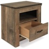 image:imageSignature Design by Ashley Trinell Nightstand with Charging StationBrown Plank