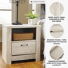 image:imageSignature Design by Ashley Trinell Nightstand with Charging StationWhitewash