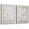 image:imageSignature Design by Ashley Waldett Framed Wall Art Set of 2 Beige
