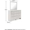 image:imageSignature Design by Ashley White 6 Drawer Dresser with MirrorDresser and Mirror
