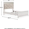 image:imageSignature Design by Ashley White 6 Drawer Dresser with MirrorFull Panel Bed