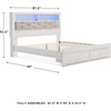 image:imageSignature Design by Ashley White 6 Drawer Dresser with MirrorKing Bookcase Bed with Storage