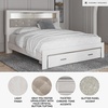 image:imageSignature Design by Ashley White 6 Drawer Dresser with MirrorKing Bookcase Bed with Storage