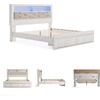 image:imageSignature Design by Ashley White 6 Drawer Dresser with MirrorKing Bookcase Bed with Storage
