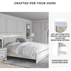 image:imageSignature Design by Ashley White 6 Drawer Dresser with MirrorKing Panel Bed