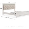 image:imageSignature Design by Ashley White 6 Drawer Dresser with MirrorKing Panel Bed