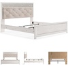 image:imageSignature Design by Ashley White 6 Drawer Dresser with MirrorKing Panel Bed