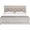 image:imageSignature Design by Ashley White 6 Drawer Dresser with MirrorKing Panel Bedwith Rails