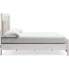 image:imageSignature Design by Ashley White 6 Drawer Dresser with MirrorKing Panel Bedwith Rails