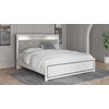 image:imageSignature Design by Ashley White 6 Drawer Dresser with MirrorKing Panel Bedwith Rails