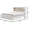 image:imageSignature Design by Ashley White 6 Drawer Dresser with MirrorKing Panel Bookcase Bed with Roll Slats