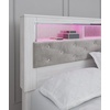 image:imageSignature Design by Ashley White 6 Drawer Dresser with MirrorKing Panel Bookcase Bed with Roll Slats