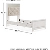 image:imageSignature Design by Ashley White 6 Drawer Dresser with MirrorKing Panel Headboard Only