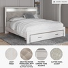 image:imageSignature Design by Ashley White 6 Drawer Dresser with MirrorKing Panel Storage Bed