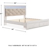 image:imageSignature Design by Ashley White 6 Drawer Dresser with MirrorKing Panel Storage Bed