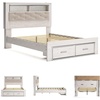 image:imageSignature Design by Ashley White 6 Drawer Dresser with MirrorQueen Bookcase Bed with Storage