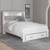 image:imageSignature Design by Ashley White 6 Drawer Dresser with MirrorQueen Bookcase Bed with Storage