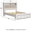 image:imageSignature Design by Ashley White 6 Drawer Dresser with MirrorQueen Bookcase Bed with Storage