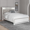image:imageSignature Design by Ashley White 6 Drawer Dresser with MirrorQueen Panel Bed