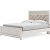 image:imageSignature Design by Ashley White 6 Drawer Dresser with MirrorQueen Panel Bedwith Slats