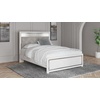 image:imageSignature Design by Ashley White 6 Drawer Dresser with MirrorQueen Panel Bedwith Slats