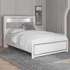 image:imageSignature Design by Ashley White 6 Drawer Dresser with MirrorQueen Panel Bookcase Bed
