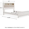 image:imageSignature Design by Ashley White 6 Drawer Dresser with MirrorQueen Panel Bookcase Bed