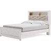 image:imageSignature Design by Ashley White 6 Drawer Dresser with MirrorQueen Panel Bookcase Bed with Slats