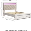 image:imageSignature Design by Ashley White 6 Drawer Dresser with MirrorQueen Storage Bed