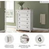image:imageSignature Design by Ashley White Wood Drawer Dresser for BedroomAntique White