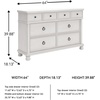 image:imageSignature Design by Ashley White Wood Drawer Dresser for BedroomAntique White