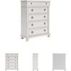image:imageSignature Design by Ashley White Wood Drawer Dresser for BedroomAntique White
