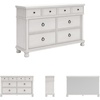 image:imageSignature Design by Ashley White Wood Drawer Dresser for BedroomAntique White