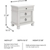 image:imageSignature Design by Ashley White Wood Drawer Dresser for BedroomAntique White