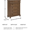 image:imageSignature Design by Ashley White Wood Drawer Dresser for BedroomBrown