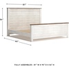 image:imageSignature Design by Ashley Willowton Farmhouse Twin Panel Bed WhitewashWhitewash