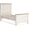 image:imageSignature Design by Ashley Willowton Farmhouse Twin Panel Bed WhitewashWhitewash