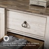 image:imageSignature Design by Ashley Willowton White Bedroom Dresser Sliding Door4 Drawer Chest