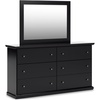 image:imageSignature Design by Ashley 6Drawer Black Dresser with Mirror for BedroomBlack