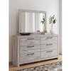 image:imageSignature Design by Ashley 6Drawer Dresser with Mirror Black and GrayLight Gray